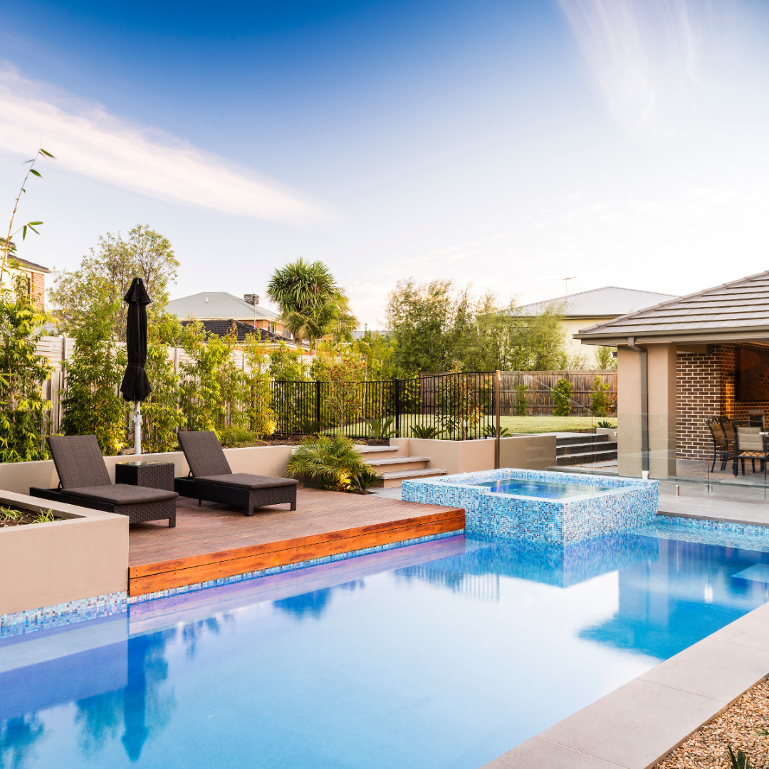 Luxury concrete swimming pool construction in lysterfield, Melbourne